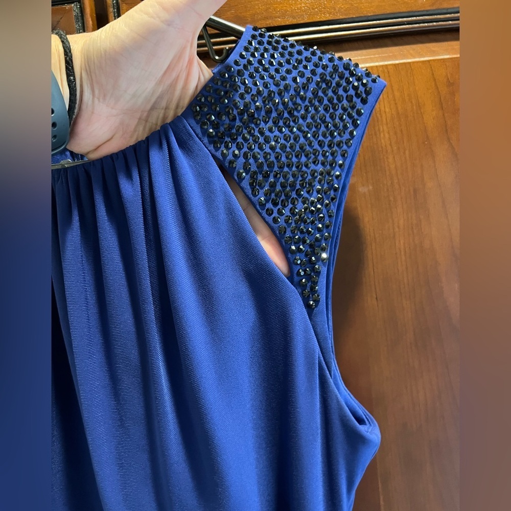 Cache Dress Royal Blue w/Black Shoulder Accents - 14 - Picture 4 of 14